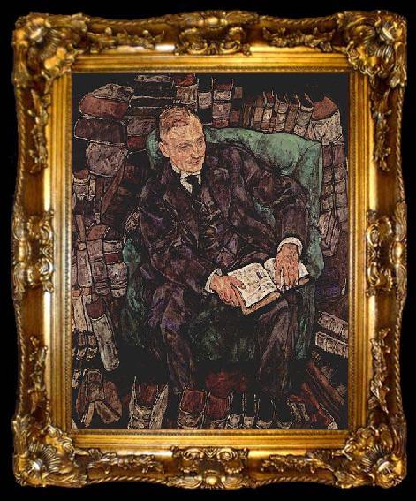 framed  Egon Schiele Portrait of Hugo Koller, ta009-2